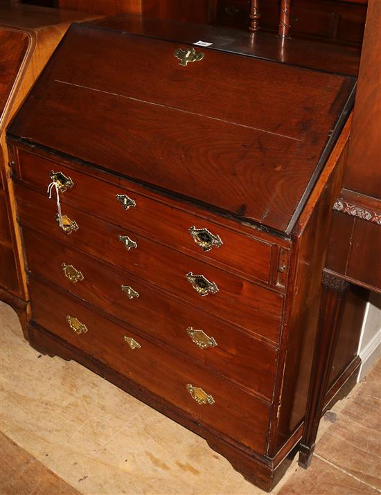 George III oak bureau(-)